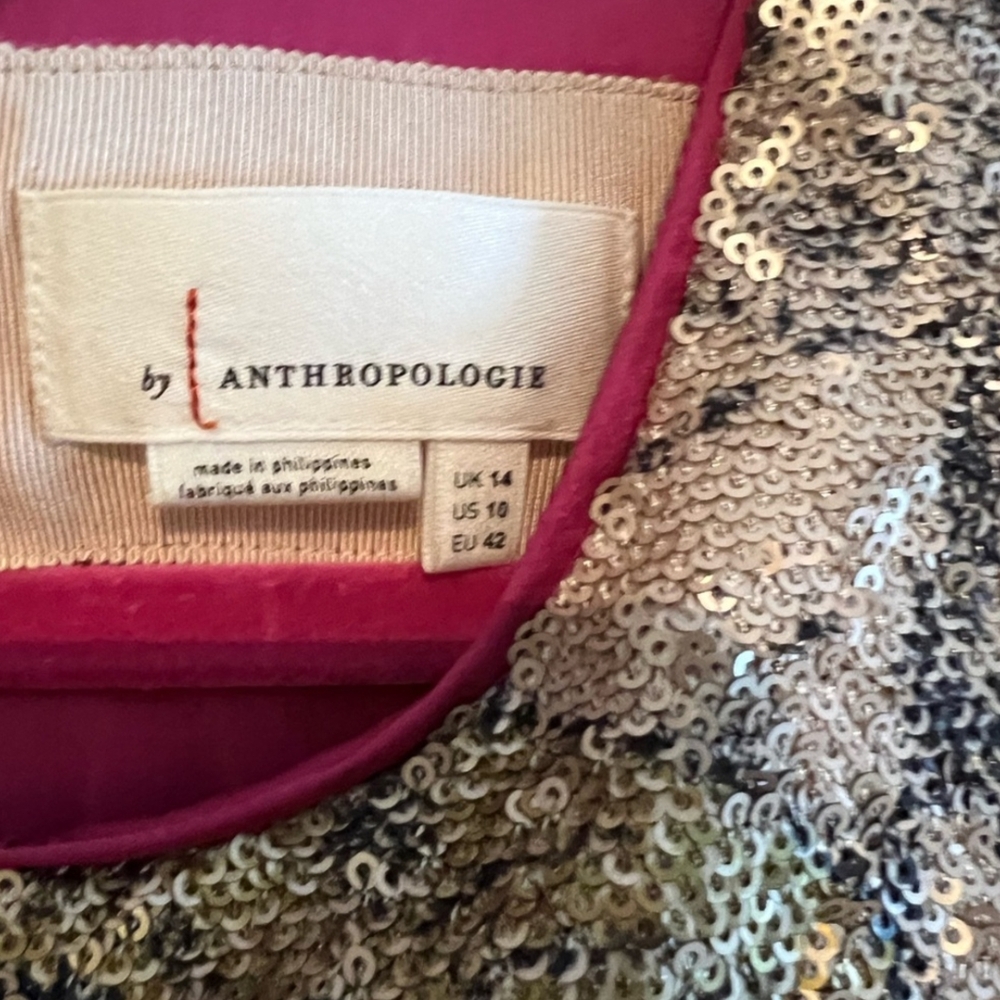 Anthropologie Marie Floral Sequin Blouse - Picture 4 of 4